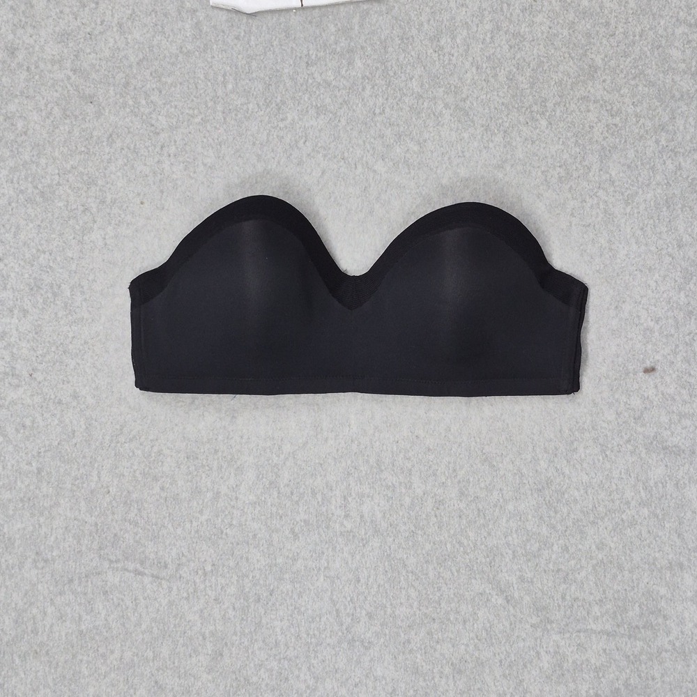 Lively Women Bra 38B Black T Shirt Underwired Mesh Strapless